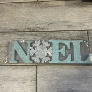 Noel Snowflake Standing Word Art Holiday Home Decor
